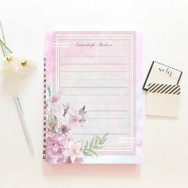 Pink Floral Feminine Essence Custom Post-it Klebezettel