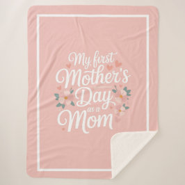 Pink Floral First Mother's Day Sherpadecke