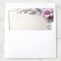 Pink Floral Frame Envelope Liner