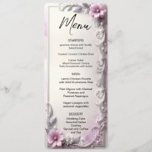 Pink Floral Frame Menu
