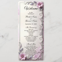 Pink Floral Frame Wedding 