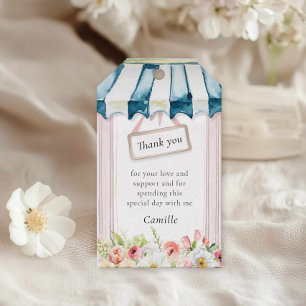 Pink Floral Garden Brautparty Vielen Dank Geschenkanhänger