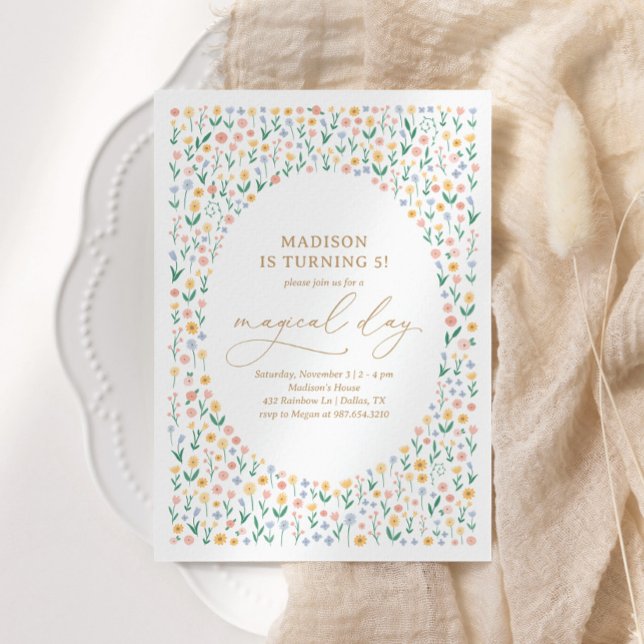 Pink Floral Garden Giro Birthday Party Einladung (Von Creator hochgeladen)