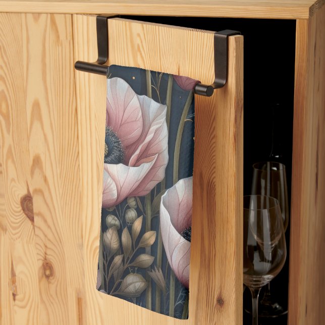 Pink Floral                                   Geschirrtuch (Drittel gefaltet)