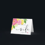 Pink floral glücklich ersten Geburtstag als meine  Karte<br><div class="desc">Dieser niedliche Geburtstag als meine Ehefrau Card ist ein lustiger Weg,  um den Geburtstag Ihrer neuen Ehefrau zu feiern!</div>