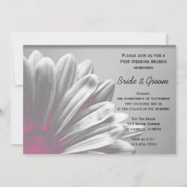 Pink Floral Highlights Post Wedding Brunch Einladung