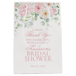 Pink Floral Hydrangea Brautparty Gefallen Mittlere Geschenktüte