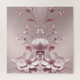 Pink Floral Jigsaw Puzzle
