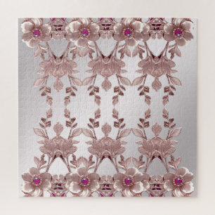 Pink Floral Jigsaw Puzzle