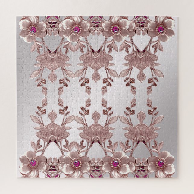 Pink Floral Jigsaw Puzzle (Vertikal)