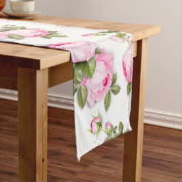 Pink Floral Long Table Runner Großer Tischläufer