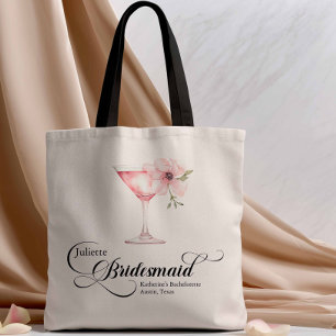 Pink Floral Martini Bridesmaid Bachelorette