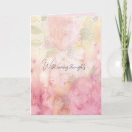 PINK FLORAL MIX SYMPATHY CARD DANKESKARTE