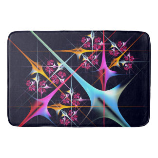 Pink Floral Modernes Abstraktes Kunstfarbmuster #0 Badematte
