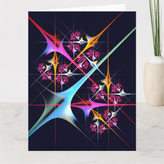 Pink Floral Modernes Abstraktes Kunstfarbmuster #0 Dankeskarte