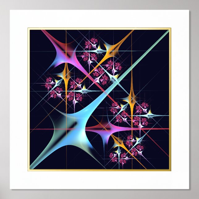 Pink Floral Modernes Abstraktes Kunstfarbmuster #0 Foliendrucke (Vorderseite)