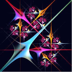 Pink Floral Modernes Abstraktes Kunstfarbmuster #0 Freistehende Fotoskulptur