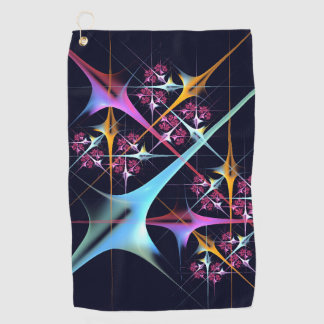 Pink Floral Modernes Abstraktes Kunstfarbmuster #0 Golfhandtuch