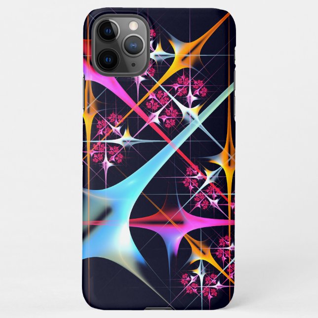 Pink Floral Modernes Abstraktes Kunstfarbmuster #0 iPhone Hülle (Rückseite)