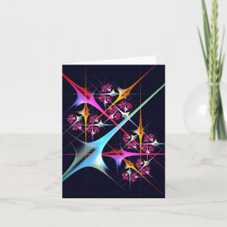 Pink Floral Modernes Abstraktes Kunstfarbmuster #0 Karte