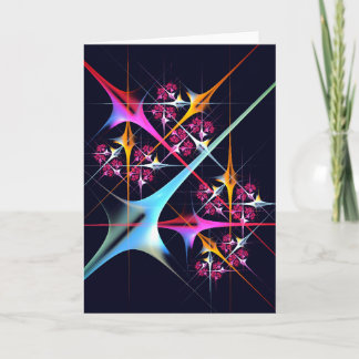 Pink Floral Modernes Abstraktes Kunstfarbmuster #0 Karte