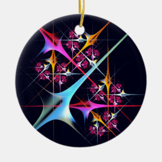 Pink Floral Modernes Abstraktes Kunstfarbmuster #0 Keramik Ornament