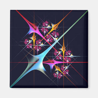 Pink Floral Modernes Abstraktes Kunstfarbmuster #0 Magnet