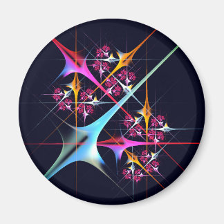 Pink Floral Modernes Abstraktes Kunstfarbmuster #0 Magnet