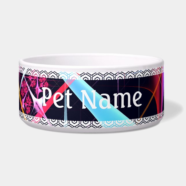 Pink Floral Modernes Abstraktes Kunstfarbmuster #0 Napf (Vorderseite)