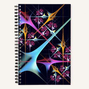 Pink Floral Modernes Abstraktes Kunstfarbmuster #0 Notizbuch