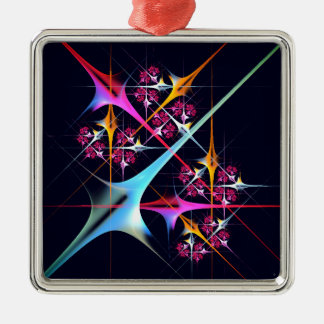 Pink Floral Modernes Abstraktes Kunstfarbmuster #0 Ornament Aus Metall