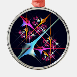 Pink Floral Modernes Abstraktes Kunstfarbmuster #0 Ornament Aus Metall