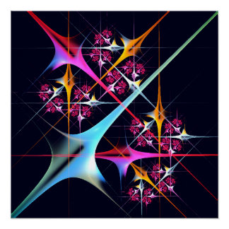 Pink Floral Modernes Abstraktes Kunstfarbmuster #0 Poster