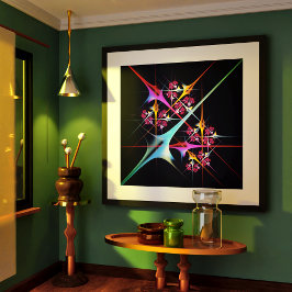 Pink Floral Modernes Abstraktes Kunstfarbmuster #0 Poster