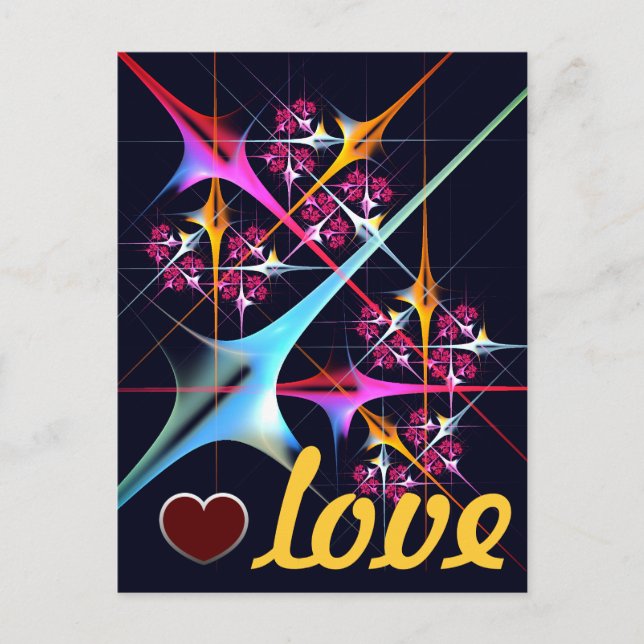 Pink Floral Modernes Abstraktes Kunstfarbmuster #0 Postkarte (Vorderseite)