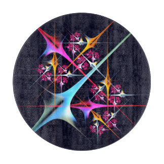 Pink Floral Modernes Abstraktes Kunstfarbmuster #0 Schneidebrett