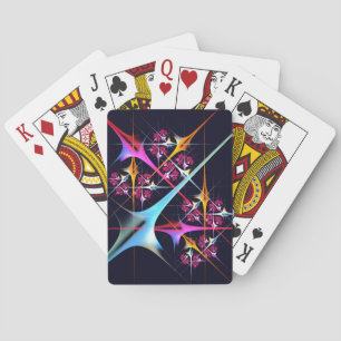 Pink Floral Modernes Abstraktes Kunstfarbmuster #0 Spielkarten