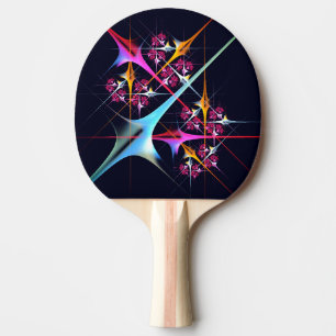 Pink Floral Modernes Abstraktes Kunstfarbmuster #0 Tischtennis Schläger
