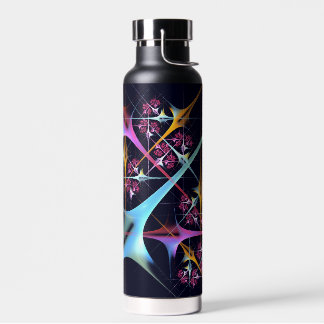 Pink Floral Modernes Abstraktes Kunstfarbmuster #0 Trinkflasche