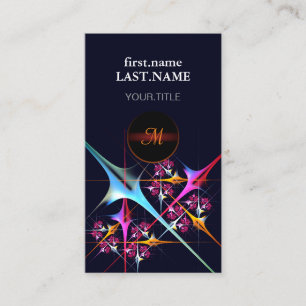 Pink Floral Modernes Abstraktes Kunstfarbmuster #0 Visitenkarte