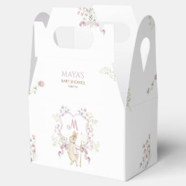 Pink Floral Monogram Peter the Rabbit Baby Shooter Geschenkschachtel