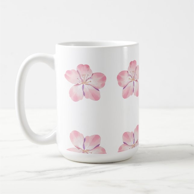 Pink floral mug kaffeetasse (Links)