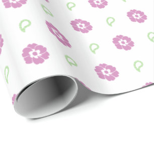 Pink-Floral-Muster-Umschlagpapier Geschenkpapier