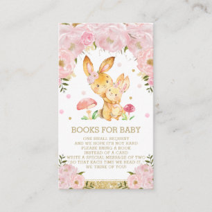 Pink Floral Niedlich Bunny Rabbit Books for Baby G Begleitkarte