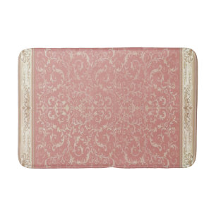 Pink Floral Oriental Muster Badematte