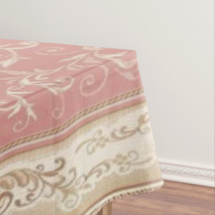 Pink Floral Oriental Muster Tischdecke