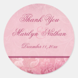Pink Floral Paisley Danke Sticker
