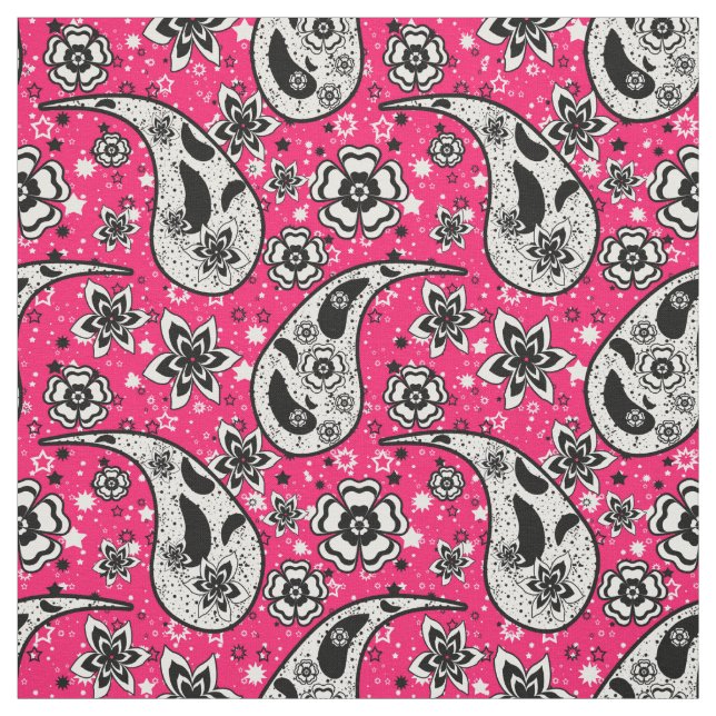 Pink Floral Paisley Design Stoff (Muster)