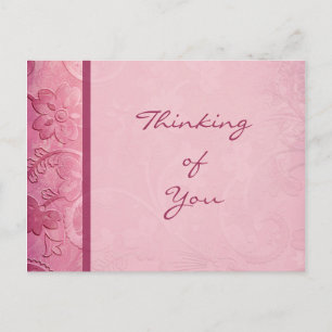 Pink Floral Paisley Postkarte