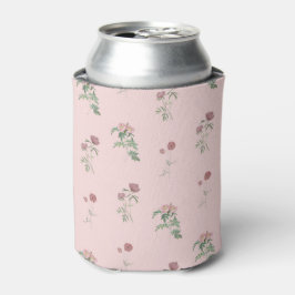Pink Floral Pattern Simple Boho Vintage Party Dosenkühler